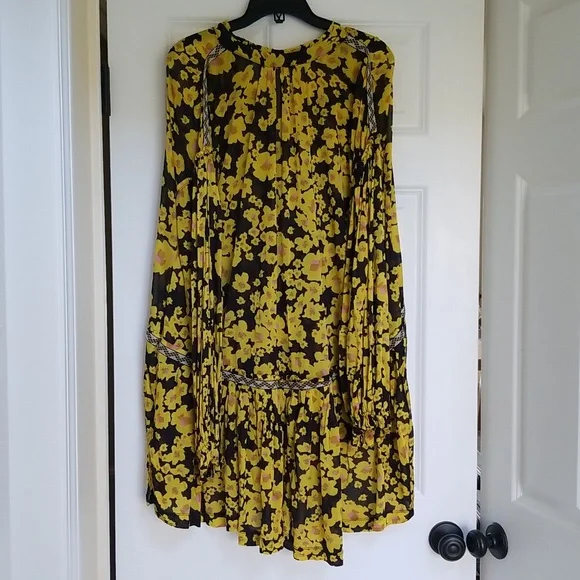 Free People Love Letter Floral Tunic Boho Oversized Blouse Top Dress - Picture 7 of 12